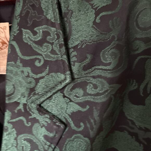 Wah Maker Frontier Clothing Vest Men XL 48 Green/black Paisly Waistcoat USA Made - Picture 6 of 14